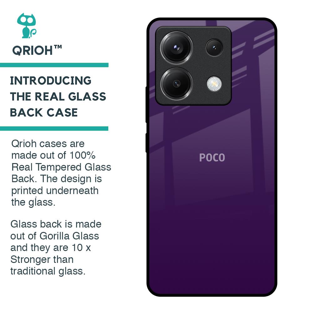 Dark Purple Glass Case for Poco X6 5G