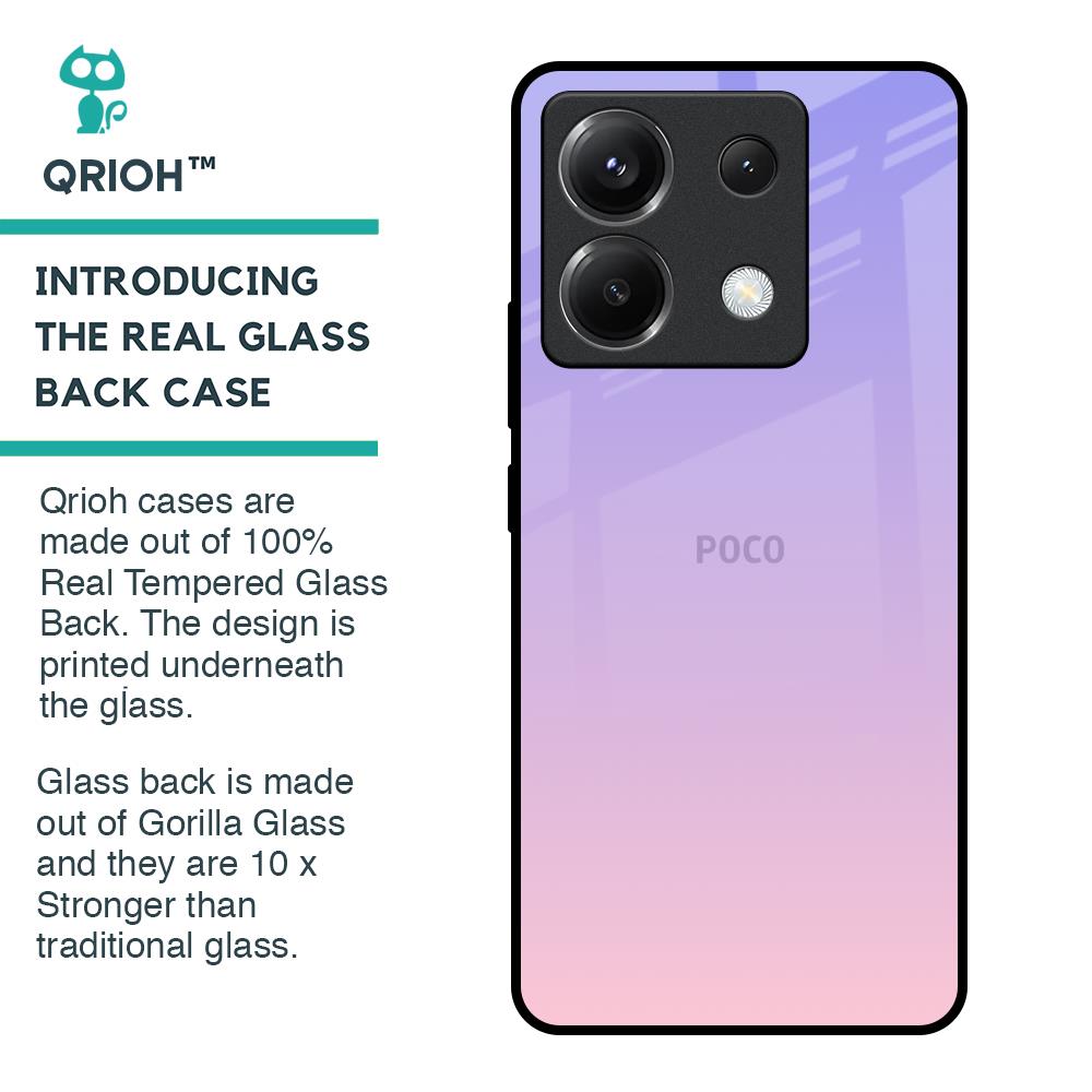 Lavender Gradient Glass Case for Poco X6 5G