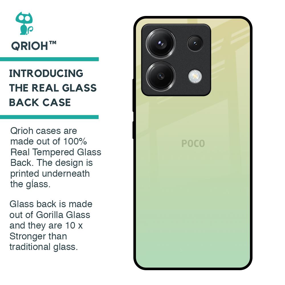 Mint Green Gradient Glass Case for Poco X6 5G