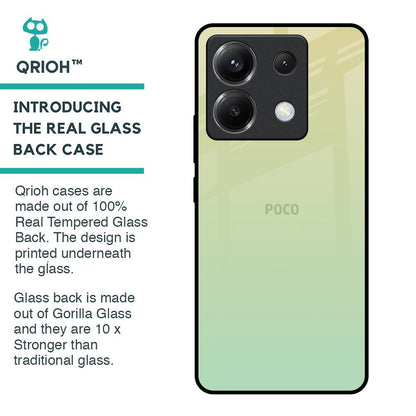 Mint Green Gradient Glass Case for Poco X6 5G