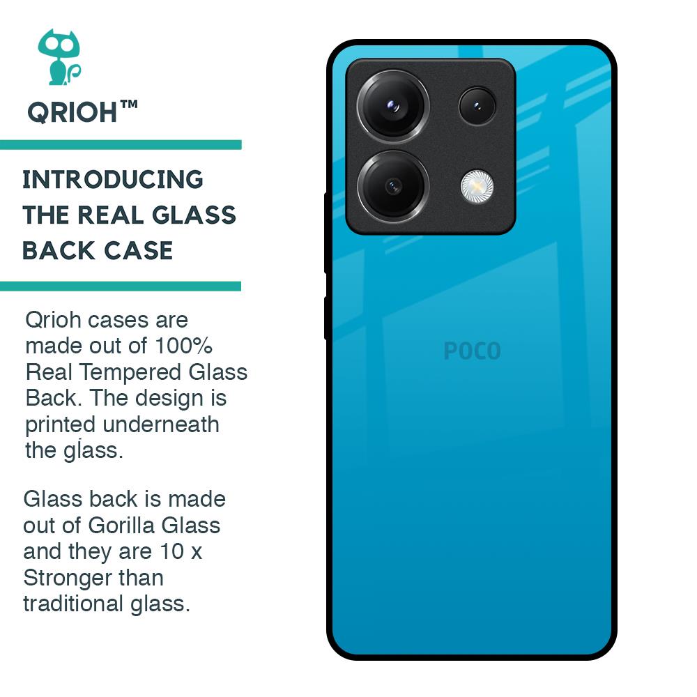 Blue Aqua Glass Case for Poco X6 5G