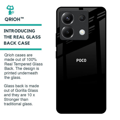 Jet Black Glass Case for Poco X6 5G