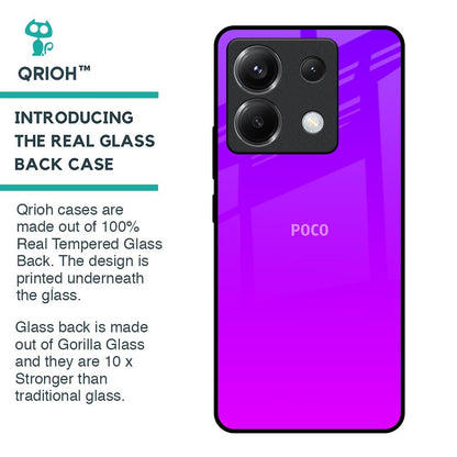 Purple Pink Glass Case for Poco X6 5G