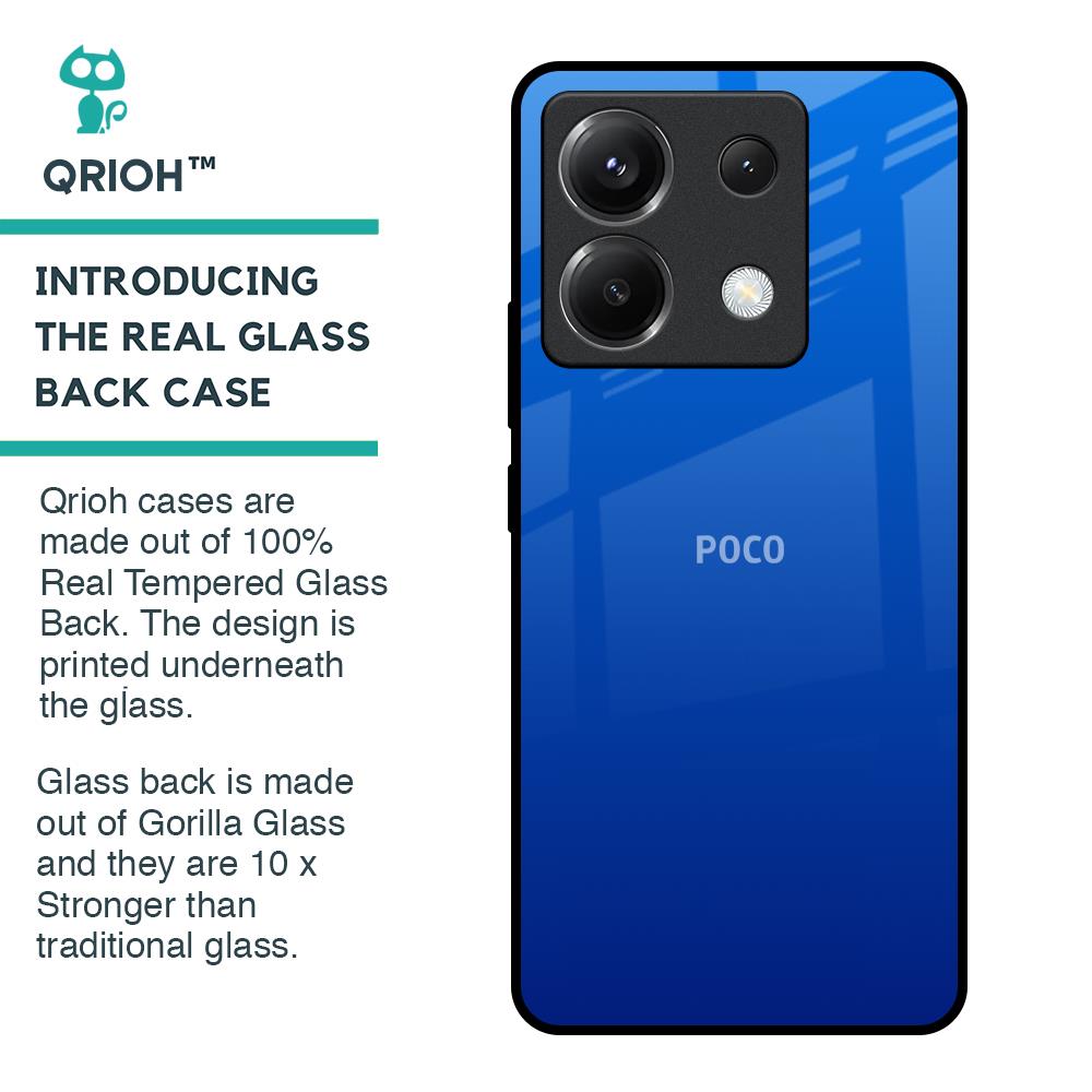 Egyptian Blue Glass Case for Poco X6 5G