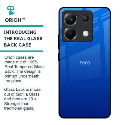 Egyptian Blue Glass Case for Poco X6 5G