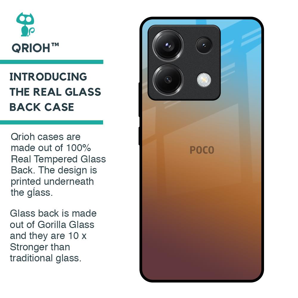 Rich Brown Glass Case for Poco X6 5G