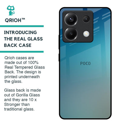 Sea Theme Gradient Glass Case for Poco X6 5G