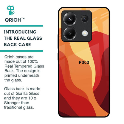 Magma Color Pattern Glass Case for Poco X6 5G