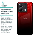 Maroon Faded Glass Case for Poco X6 5G