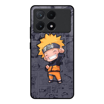 Orange Chubby Poco X6 Pro 5G Glass Back Cover Online