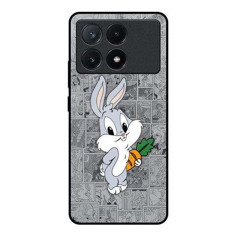 Cute Baby Bunny Poco X6 Pro 5G Glass Back Cover Online