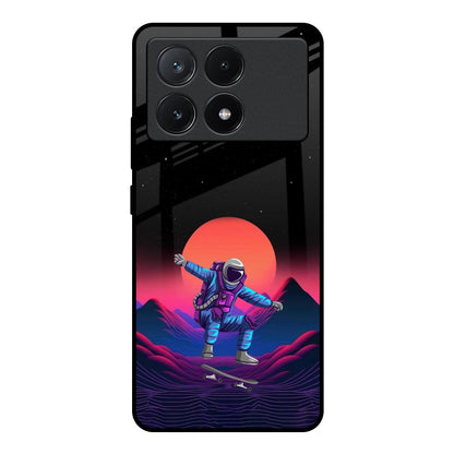 Retro Astronaut Poco X6 Pro 5G Glass Back Cover Online