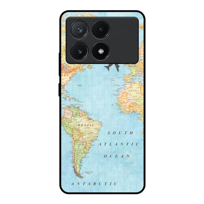 Travel Map Poco X6 Pro 5G Glass Back Cover Online