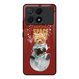 Astronaut Bear Poco X6 Pro 5G Glass Back Cover Online