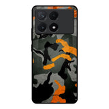 Camouflage Orange Poco X6 Pro 5G Glass Back Cover Online