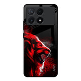 Red Angry Lion Poco X6 Pro 5G Glass Back Cover Online