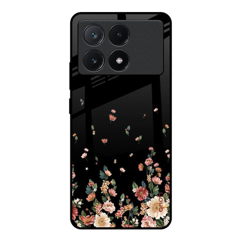 Floating Floral Print Poco X6 Pro 5G Glass Back Cover Online