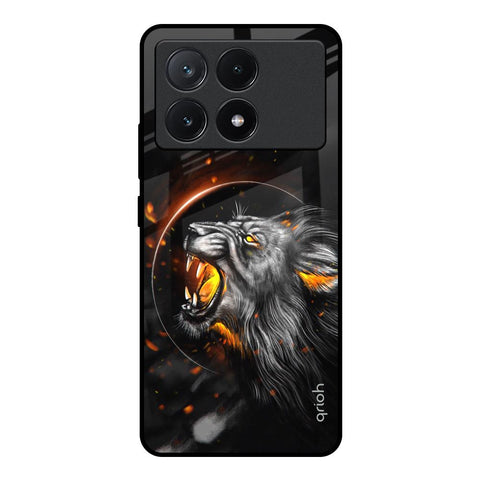 Aggressive Lion Poco X6 Pro 5G Glass Back Cover Online