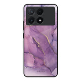 Purple Gold Marble Poco X6 Pro 5G Glass Back Cover Online