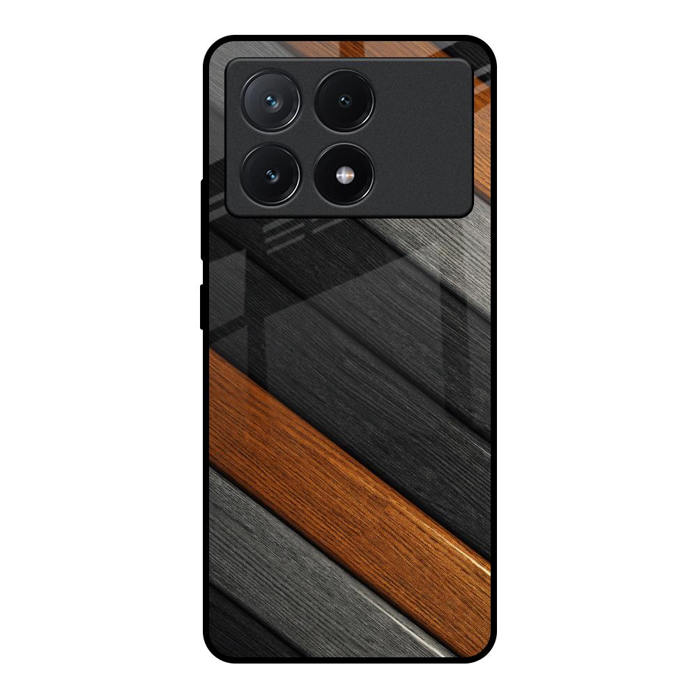 Tri Color Wood Poco X6 Pro 5G Glass Back Cover Online