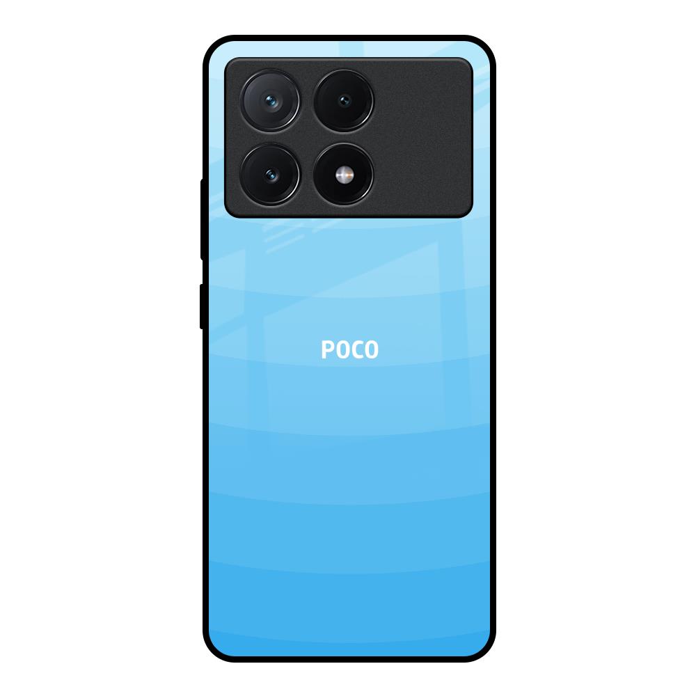 Wavy Blue Pattern Poco X6 Pro 5G Glass Back Cover Online