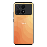 Orange Curve Pattern Poco X6 Pro 5G Glass Back Cover Online