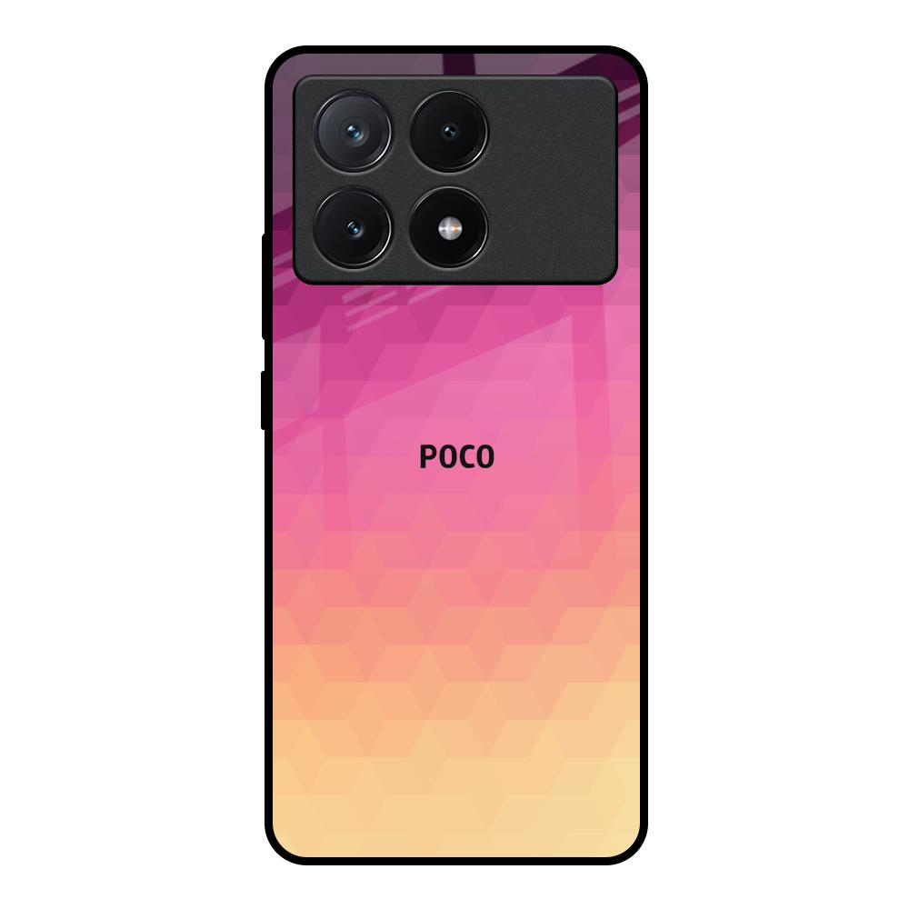 Geometric Pink Diamond Poco X6 Pro 5G Glass Back Cover Online