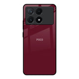 Classic Burgundy Poco X6 Pro 5G Glass Back Cover Online