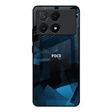 Polygonal Blue Box Poco X6 Pro 5G Glass Back Cover Online