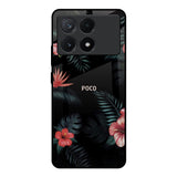 Tropical Art Flower Poco X6 Pro 5G Glass Back Cover Online
