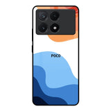 Wavy Color Pattern Poco X6 Pro 5G Glass Back Cover Online