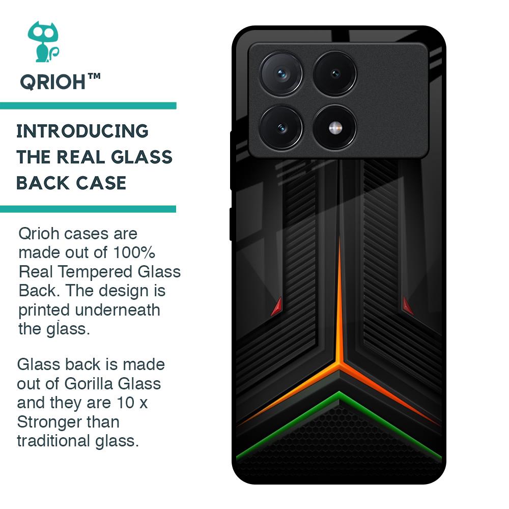 Modern Ultra Chevron Glass Case for Poco X6 Pro 5G