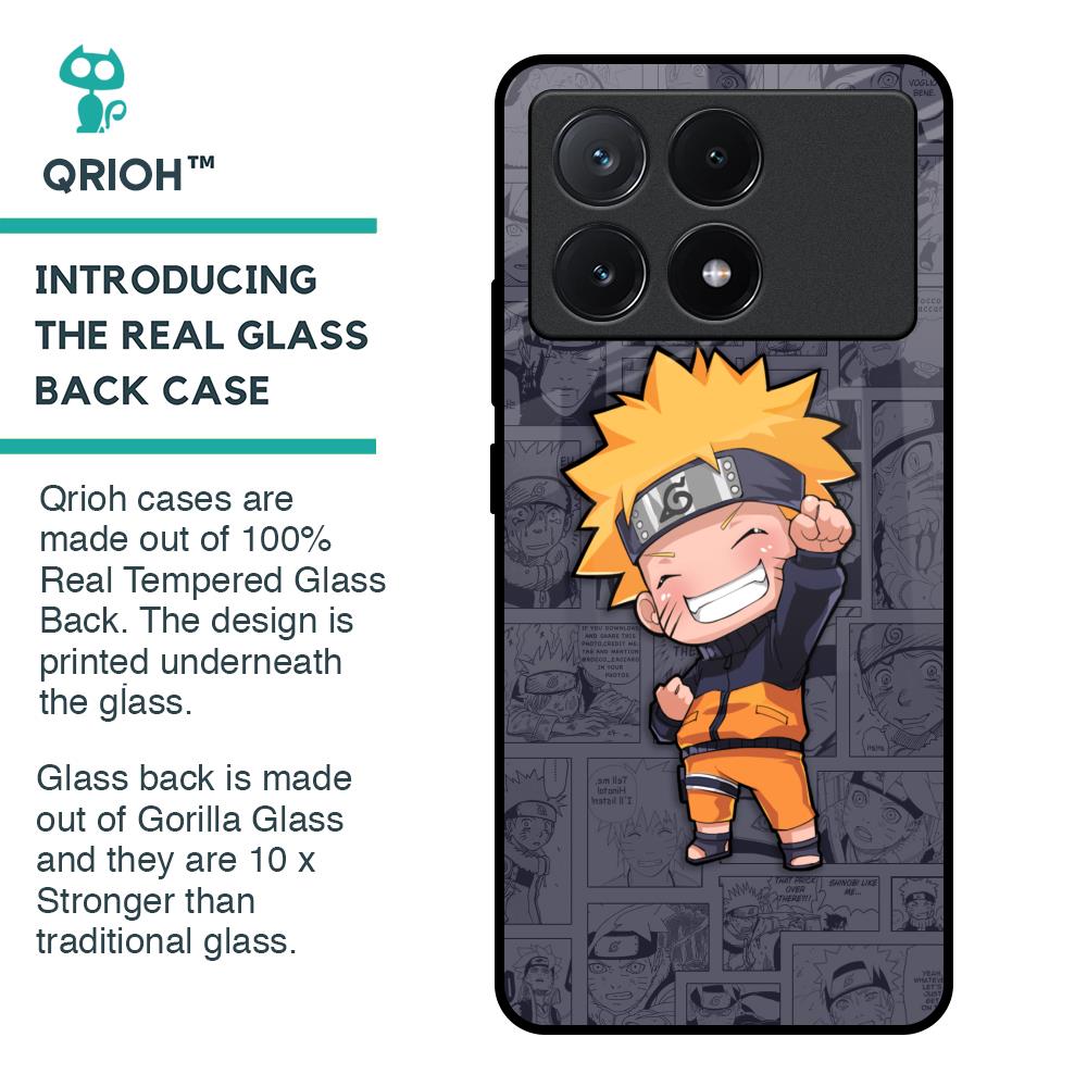 Orange Chubby Glass Case for Poco X6 Pro 5G