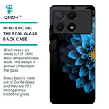 Half Blue Flower Glass Case for Poco X6 Pro 5G
