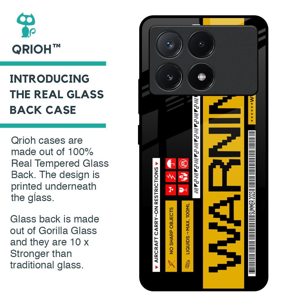 Aircraft Warning Glass Case for Poco X6 Pro 5G