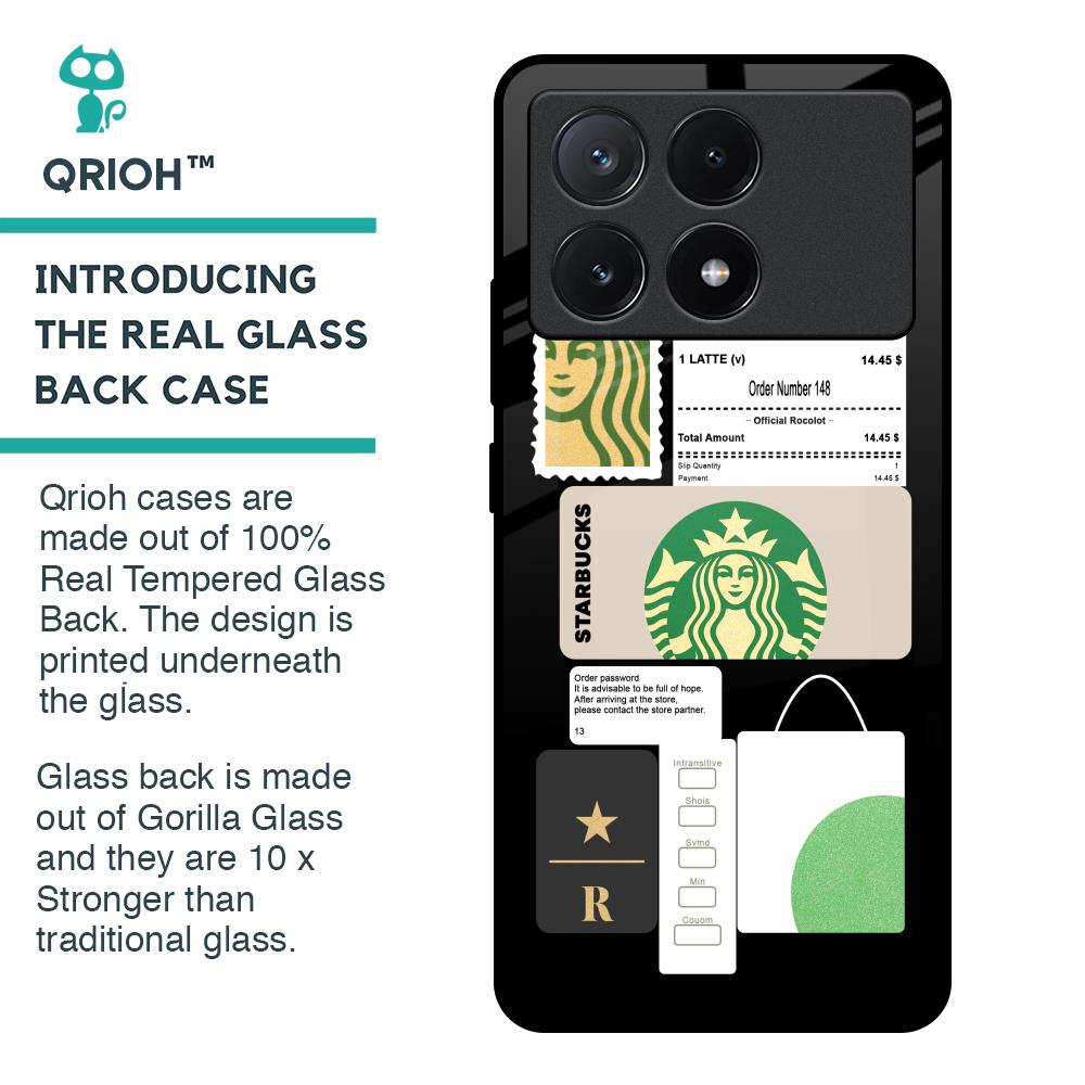 Coffee Latte Glass Case for Poco X6 Pro 5G