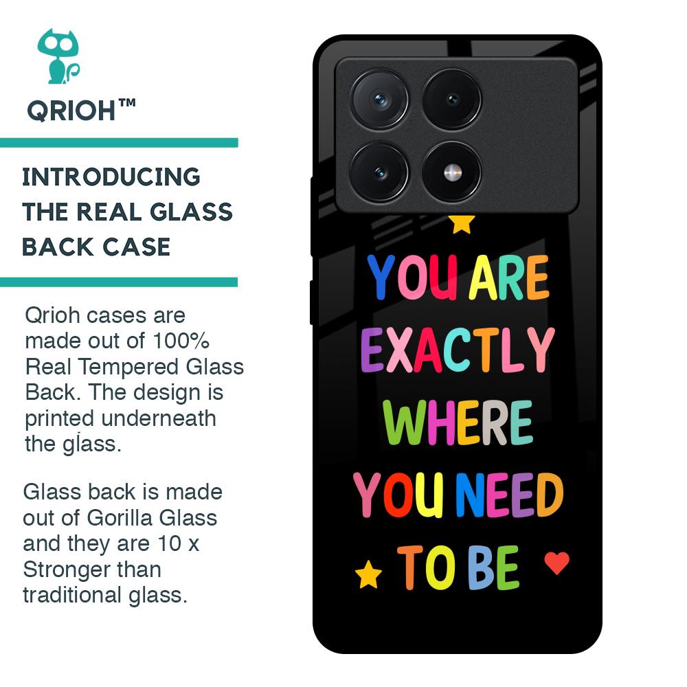 Magical Words Glass Case for Poco X6 Pro 5G