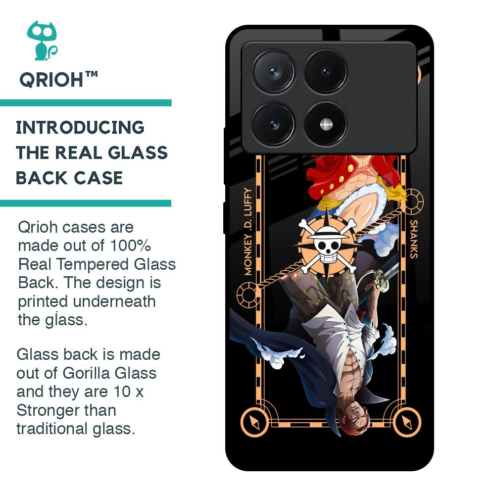 Shanks & Luffy Glass Case for Poco X6 Pro 5G