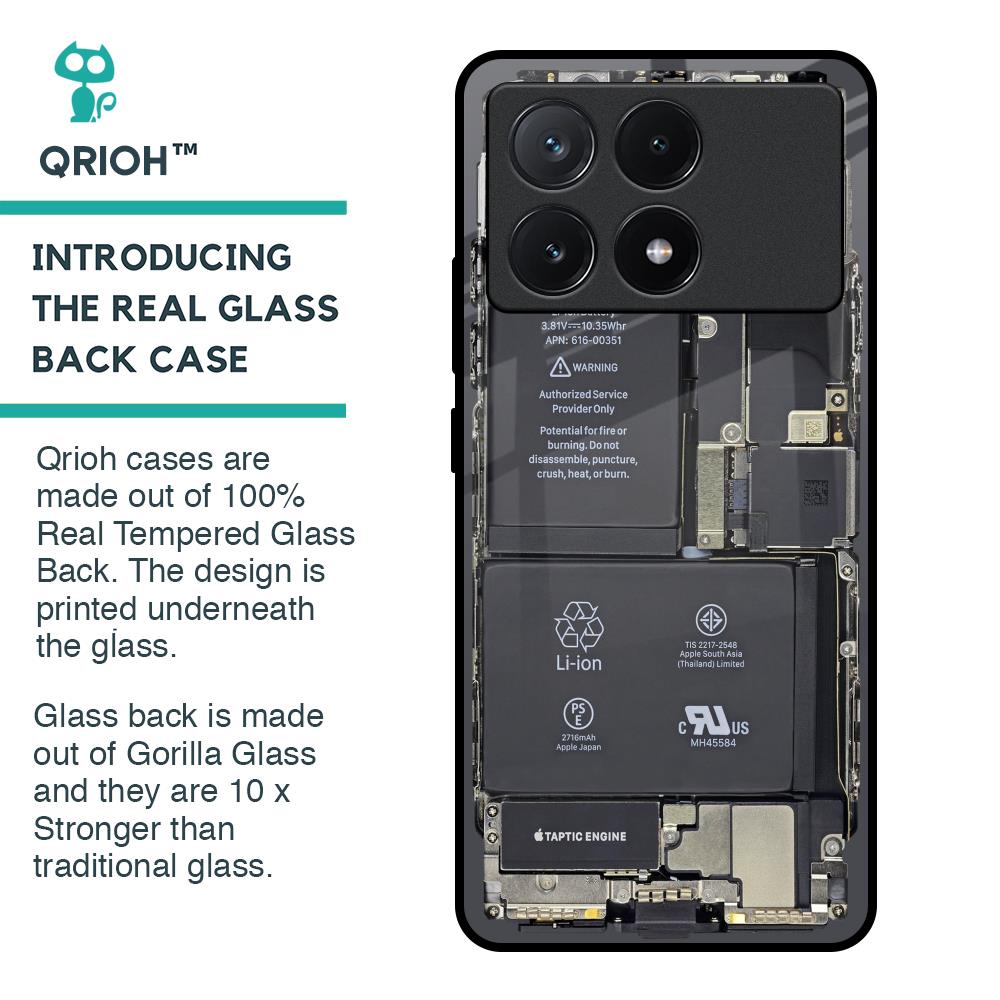 Skeleton Inside Glass Case for Poco X6 Pro 5G