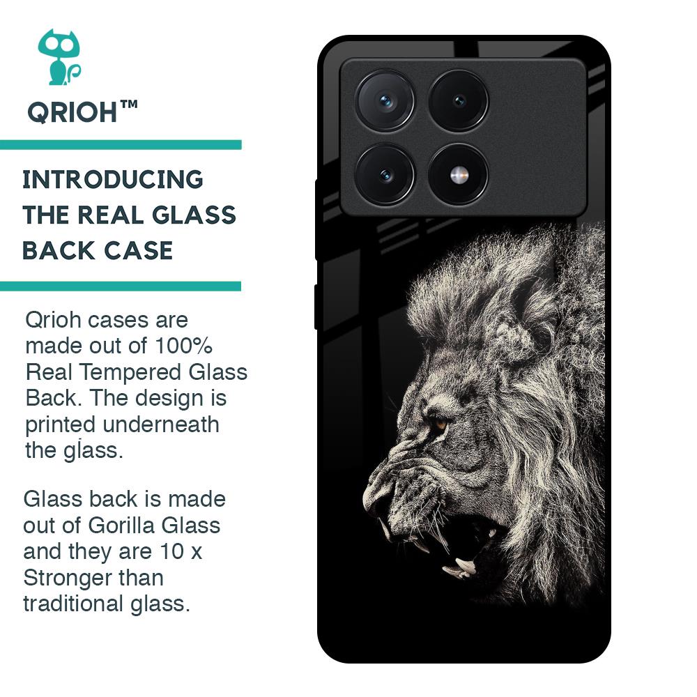 Brave Lion Glass Case for Poco X6 Pro 5G