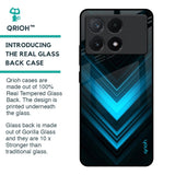 Vertical Blue Arrow Glass Case For Poco X6 Pro 5G