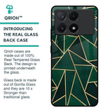 Abstract Green Glass Case For Poco X6 Pro 5G