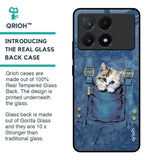 Kitty In Pocket Glass Case For Poco X6 Pro 5G