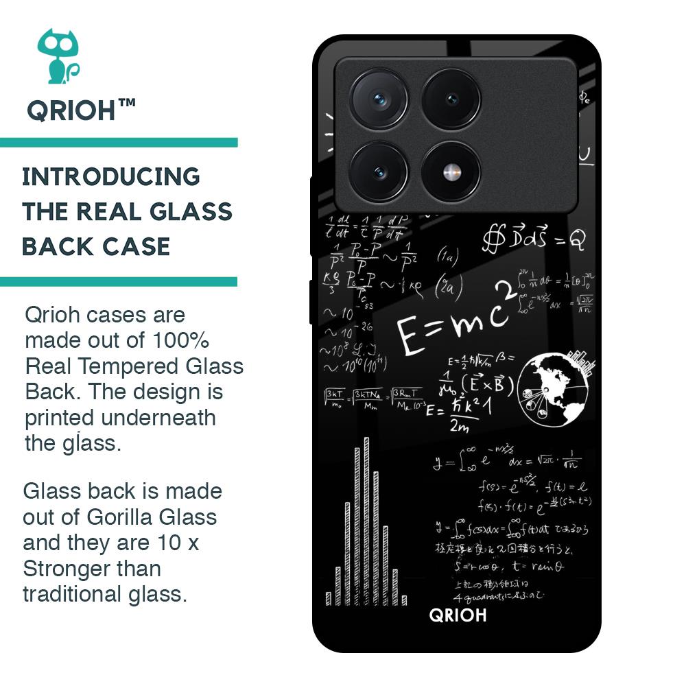 Funny Math Glass Case for Poco X6 Pro 5G