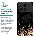 Floating Floral Print Glass Case for Poco X6 Pro 5G