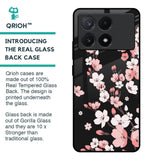 Black Cherry Blossom Glass Case for Poco X6 Pro 5G