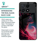 Moon Wolf Glass Case for Poco X6 Pro 5G