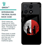 Anime Red Moon Glass Case for Poco X6 Pro 5G