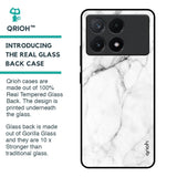 Modern White Marble Glass Case for Poco X6 Pro 5G