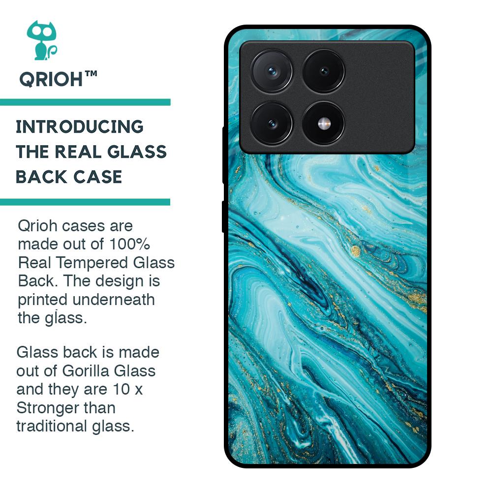 Ocean Marble Glass Case for Poco X6 Pro 5G